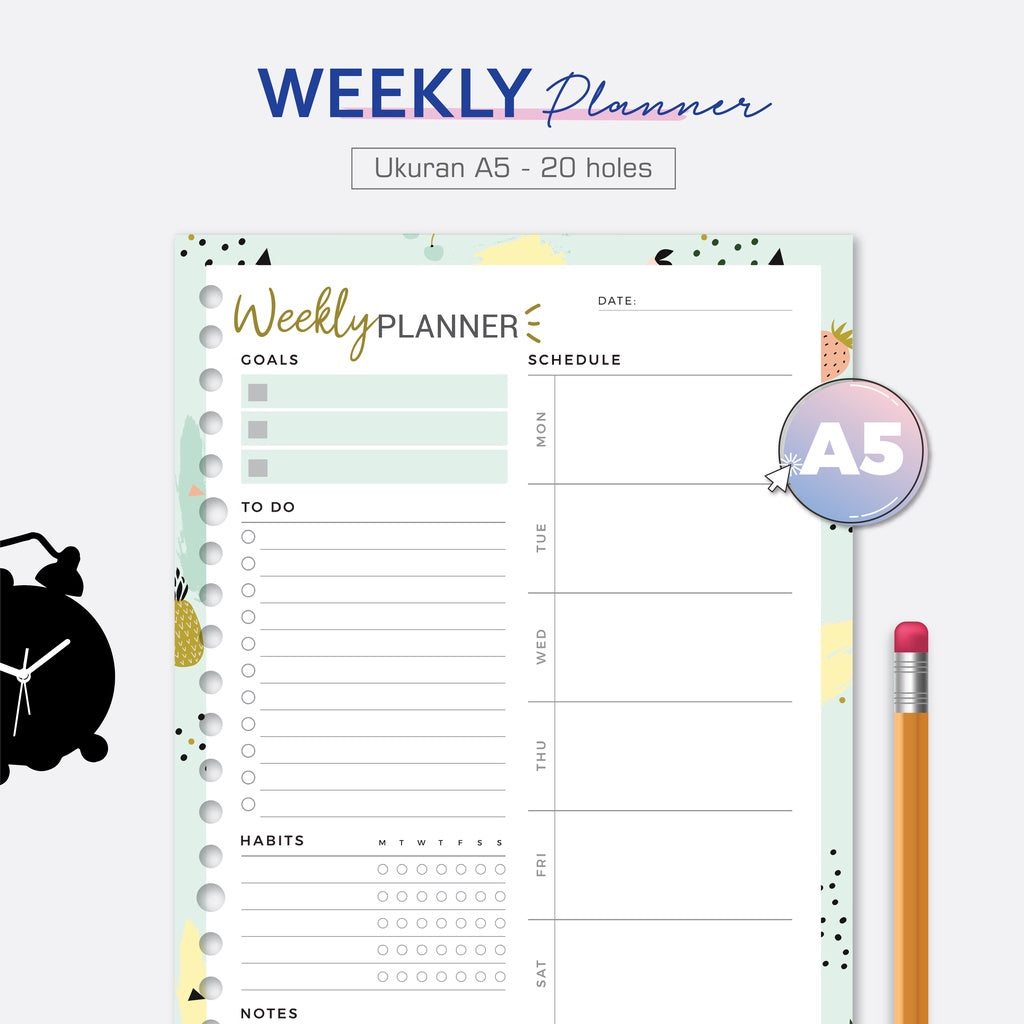 Loose Leaf A5 Weekly Planner 2022 by bukuqu