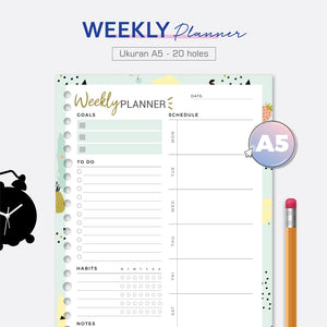 Loose Leaf A5 Weekly Planner 2022 by bukuqu
