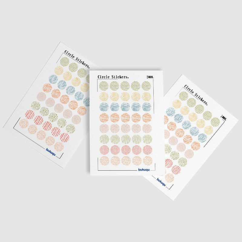 bukuqu Stiker Deco Circle Stickers