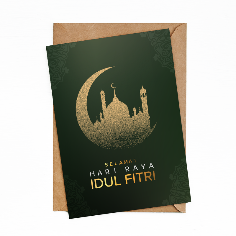 Greeting Cards IdulFitri Hijau by bukuqu