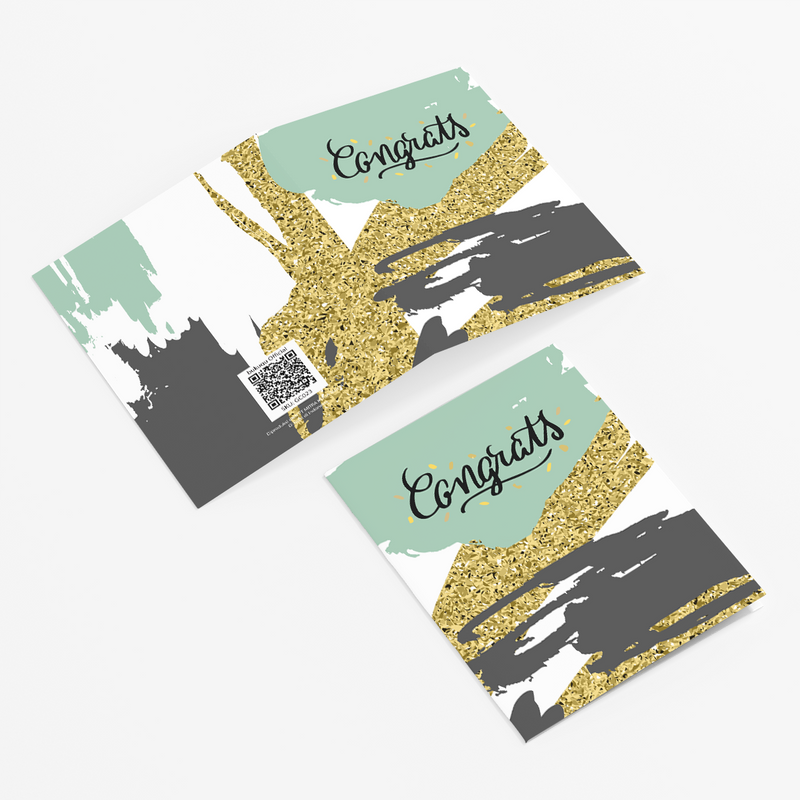 Greeting Cards Glitter Congrats by bukuqu