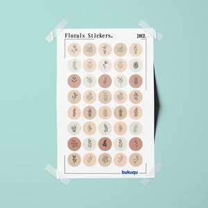 Stiker Deco Florals Stickers by bukuqu