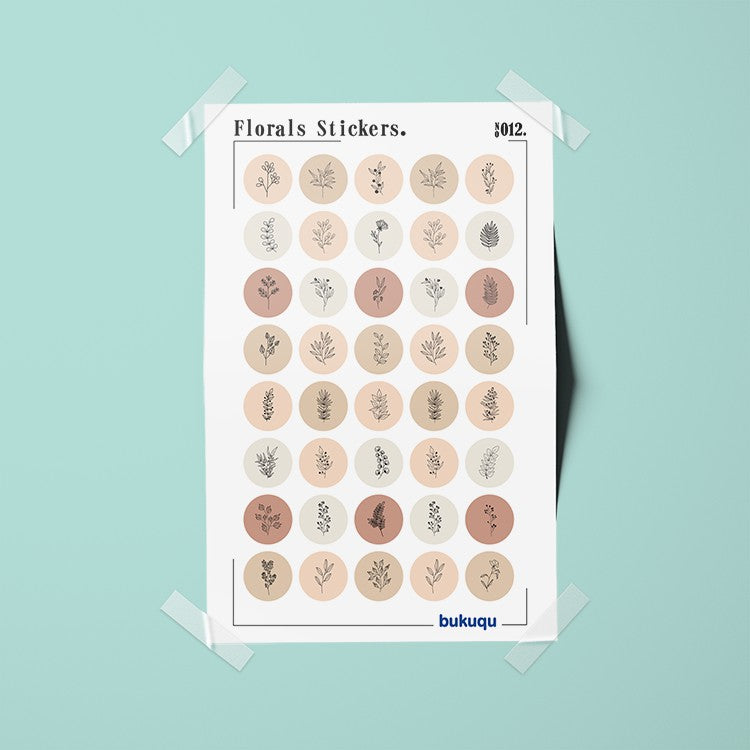 Stiker Deco Florals Stickers by bukuqu