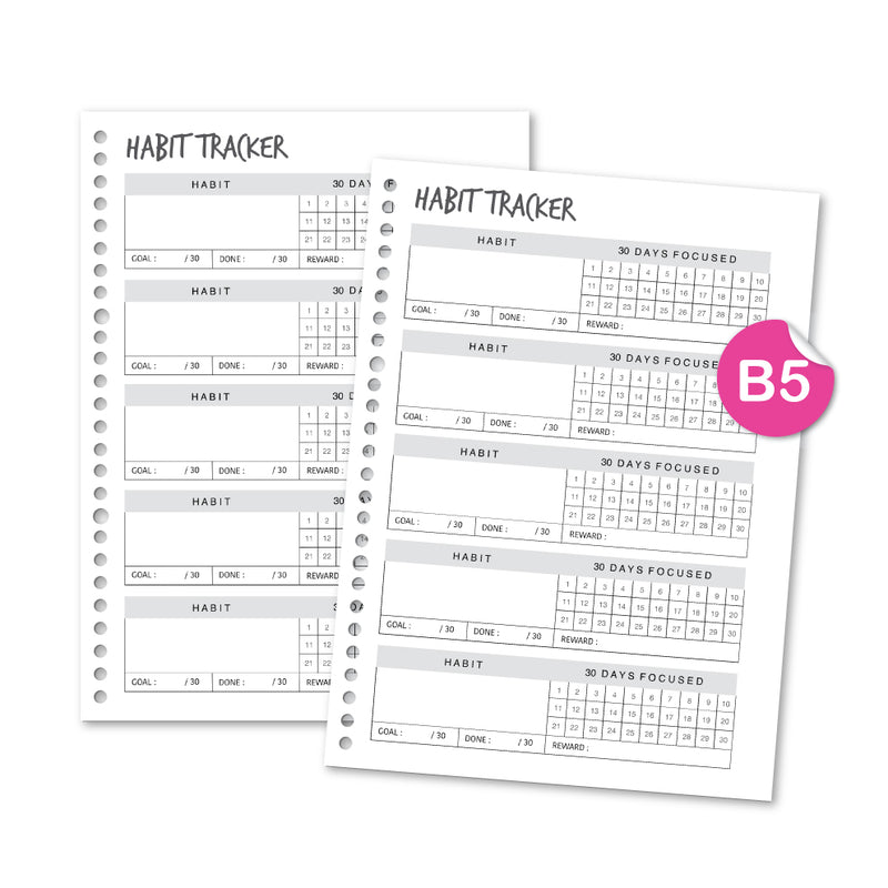 Loose Leaf B5 Habit Tracker by bukuqu