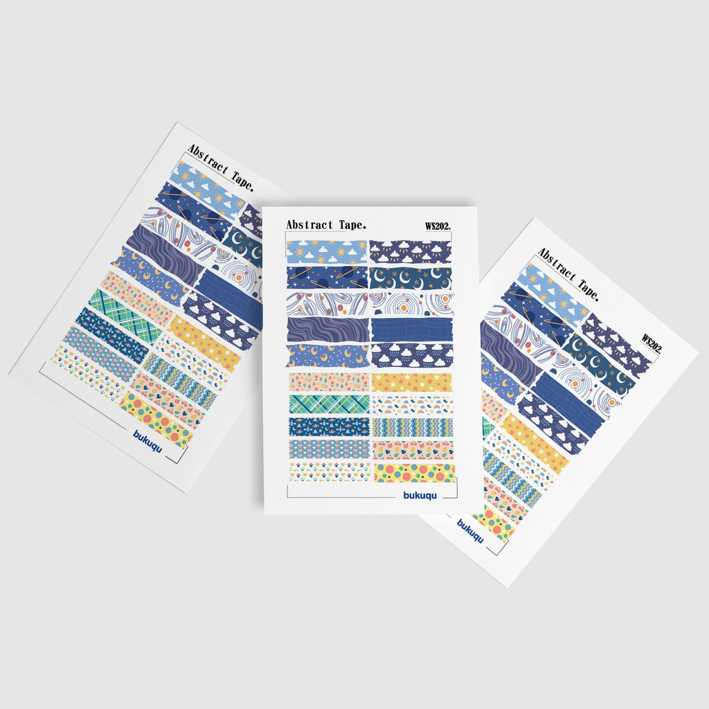 bukuqu Stiker Abstract Tape