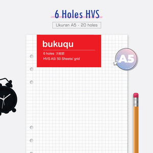 Loose Leaf A5 HVS 6 Holes by bukuqu