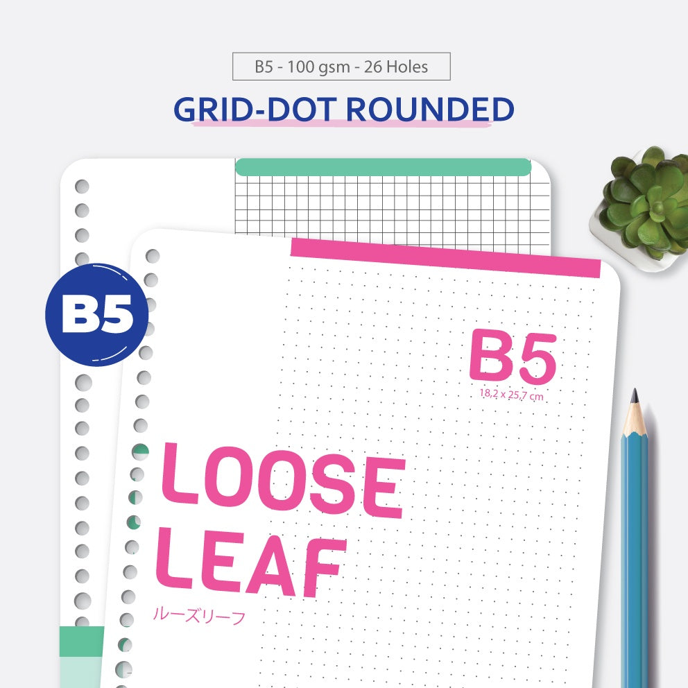 Loose Leaf B5 100 gsm Rounded by bukuqu
