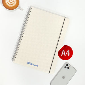 Notebook Spiral Mika A4 - Grid/Dotted - Cream Paper by bukuqu