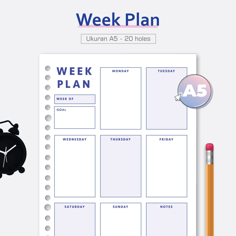 Loose Leaf A5 Week Plan by bukuqu