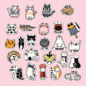 Stiker Journal Cute Cat by bukuqu