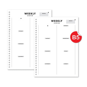 Loose Leaf B5 Weekly Overview by bukuqu