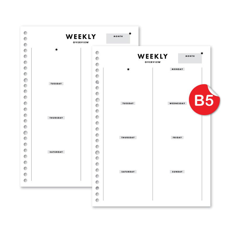 Loose Leaf B5 Weekly Overview by bukuqu