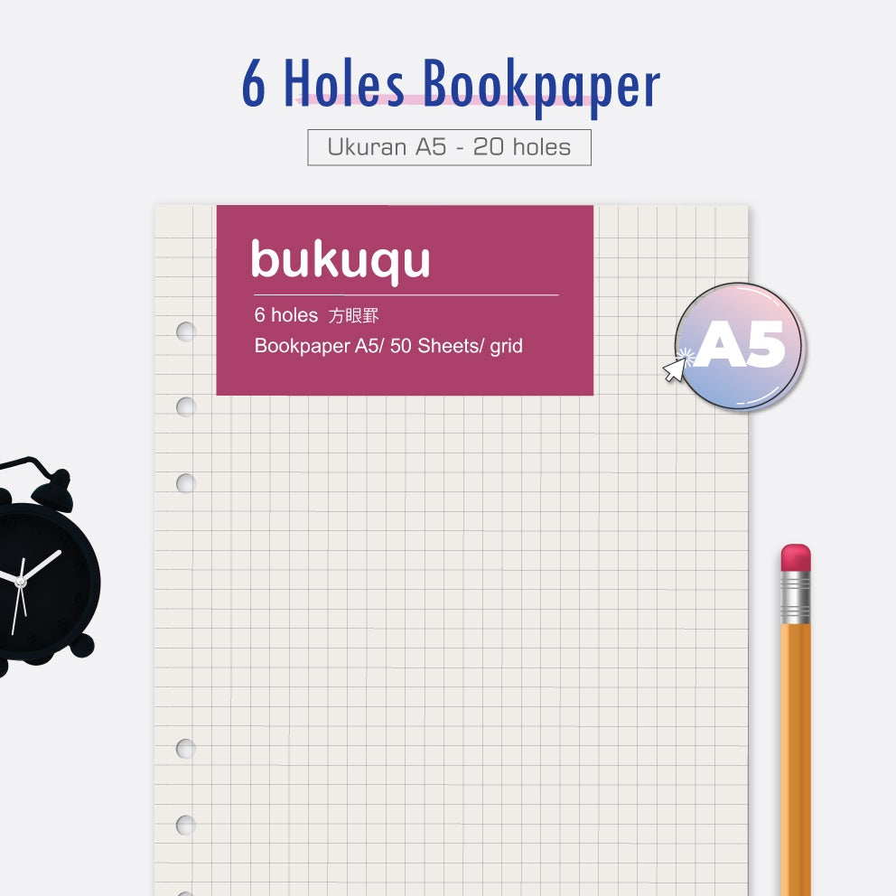 Loose Leaf A5 Bookpaper 6 holes by bukuqu