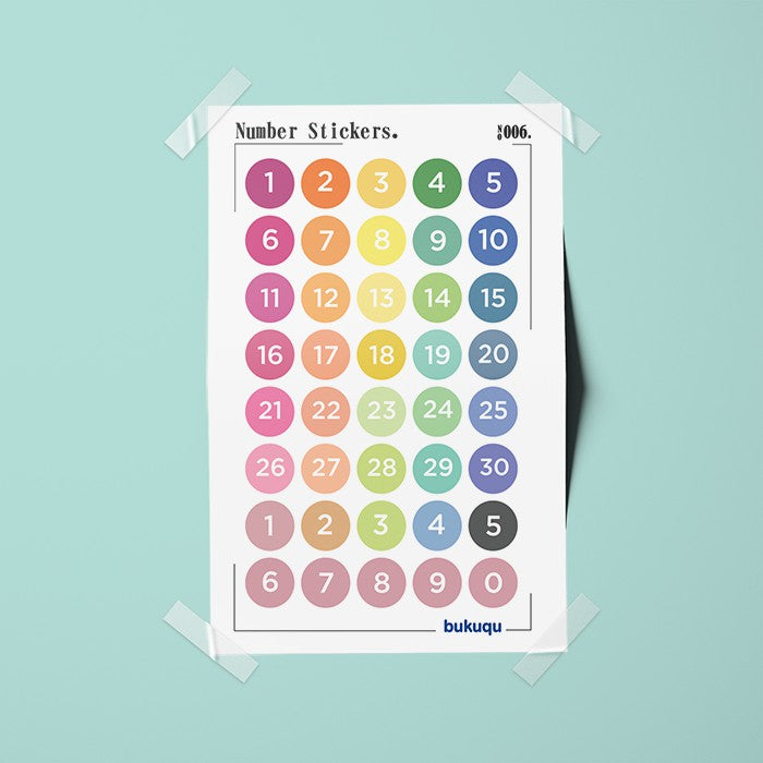 Stiker Deco Number Stickers by bukuqu