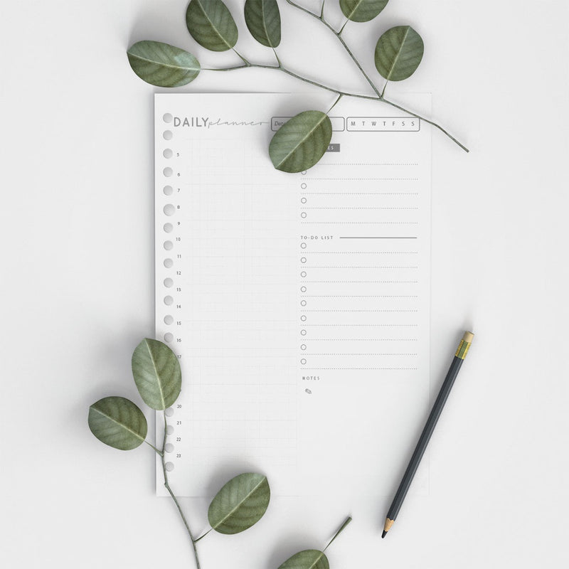 Loose Leaf A5 Daily Planner BW 2022 by bukuqu