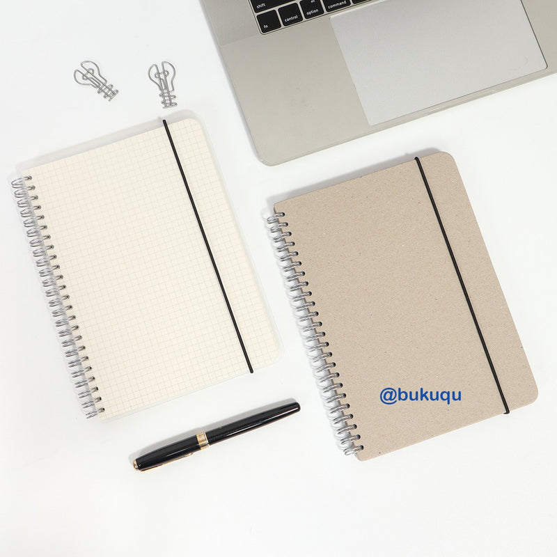 Notebook Spiral Board - A5 /Grey by bukuqu