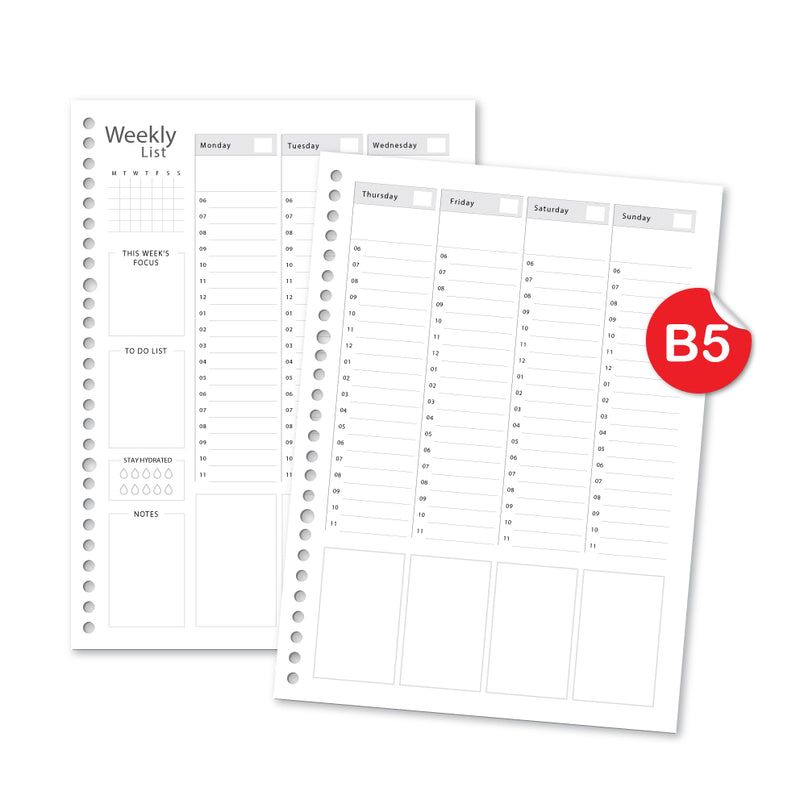 Loose Leaf B5 Weekly List by bukuqu