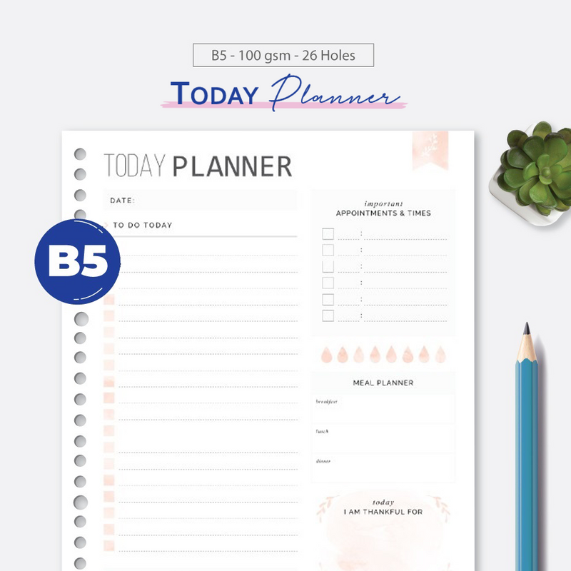 Loose Leaf B5 Today Planner by bukuqu
