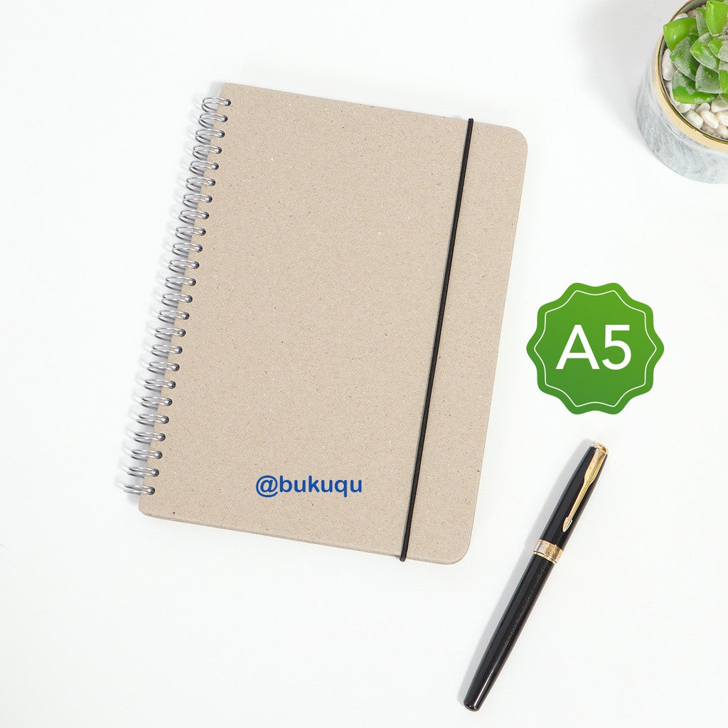 Notebook Spiral Board - A5 /Grey by bukuqu