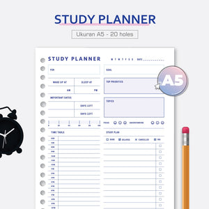 Loose Leaf A5 Study Planner by bukuqu