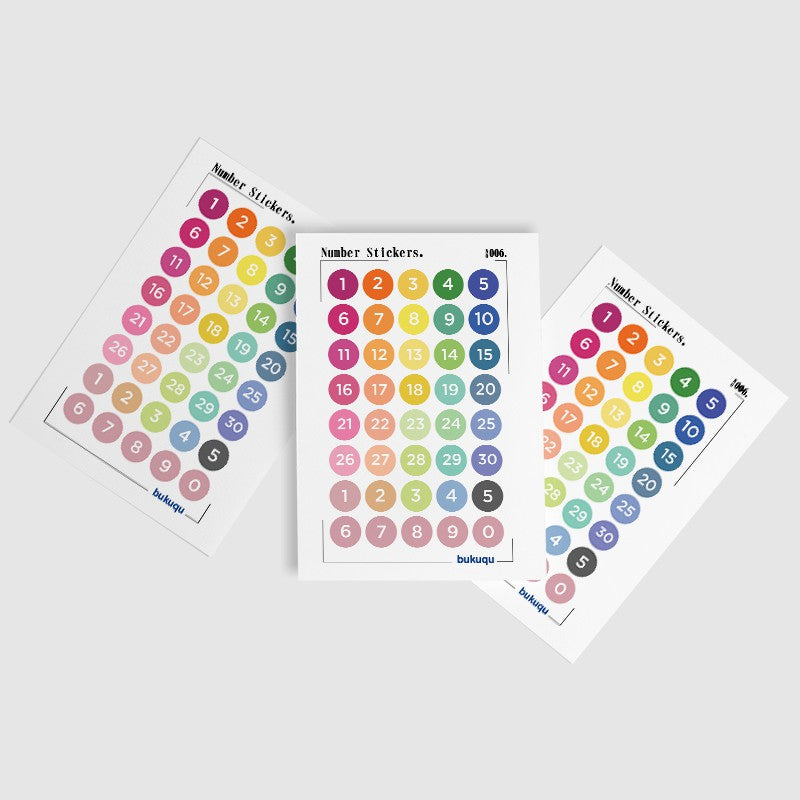 bukuqu Stiker Deco Number Stickers