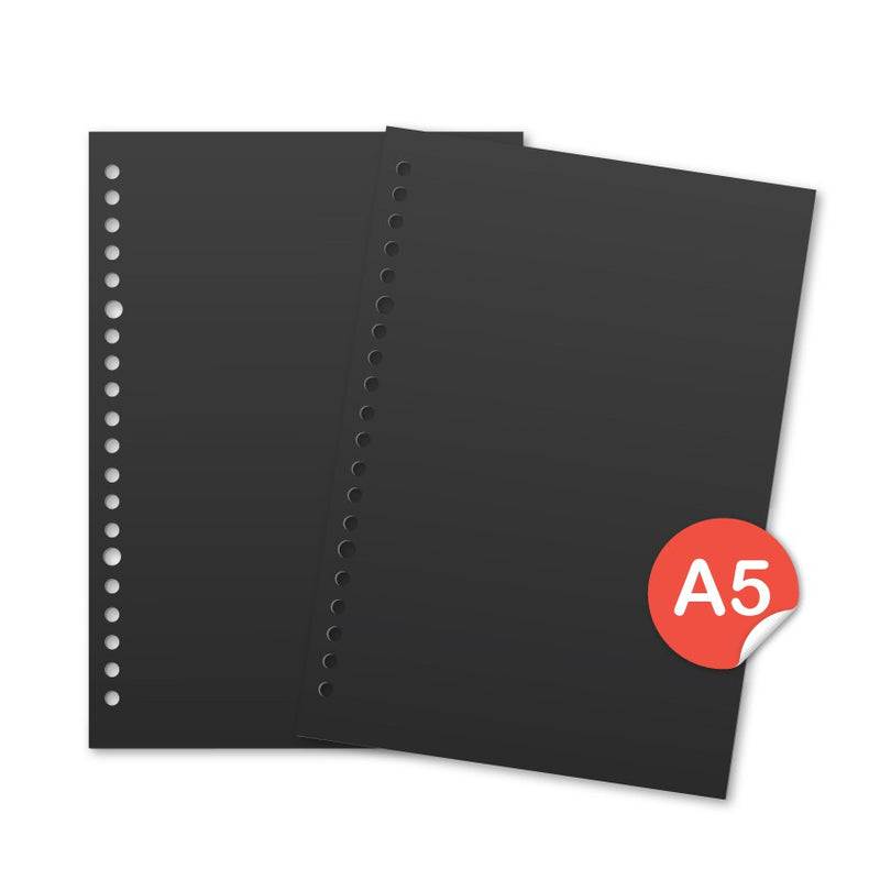 Loose Leaf A5 210 gsm Black paper by bukuqu
