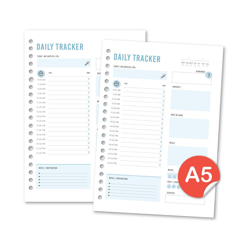 bukuqu A5 Loose Leaf Daily Tracker