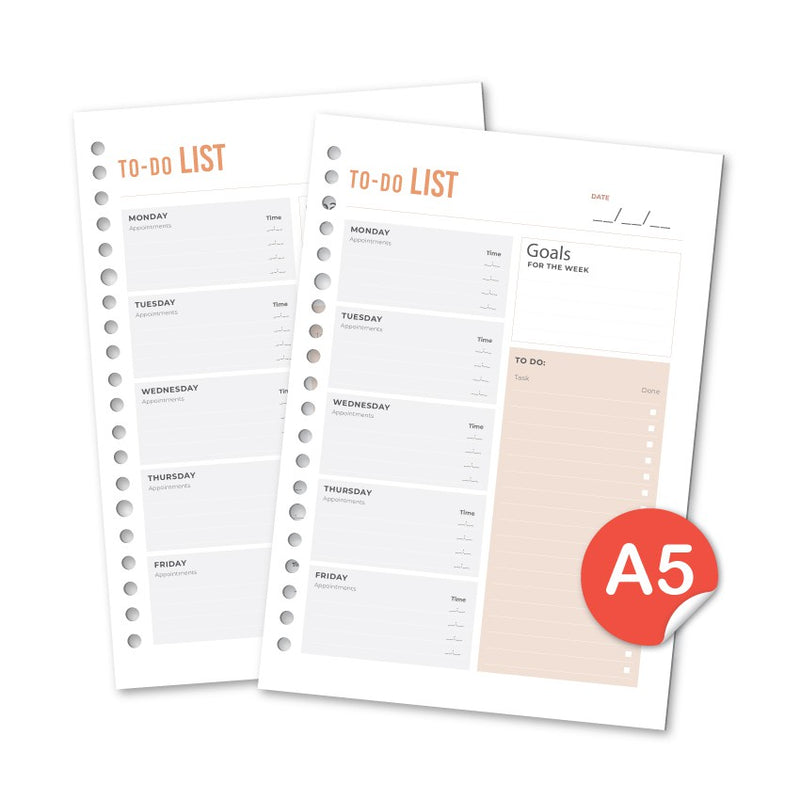 Loose Leaf A5 To Do List by bukuqu