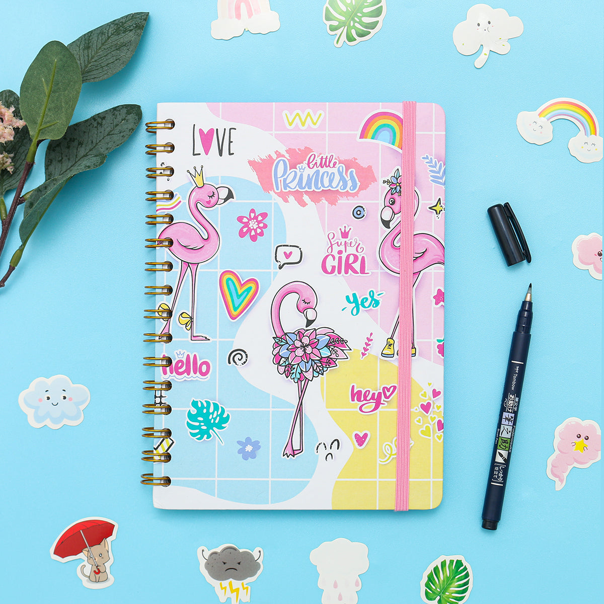 Notebook Spiral FLAMINGO by bukuqu