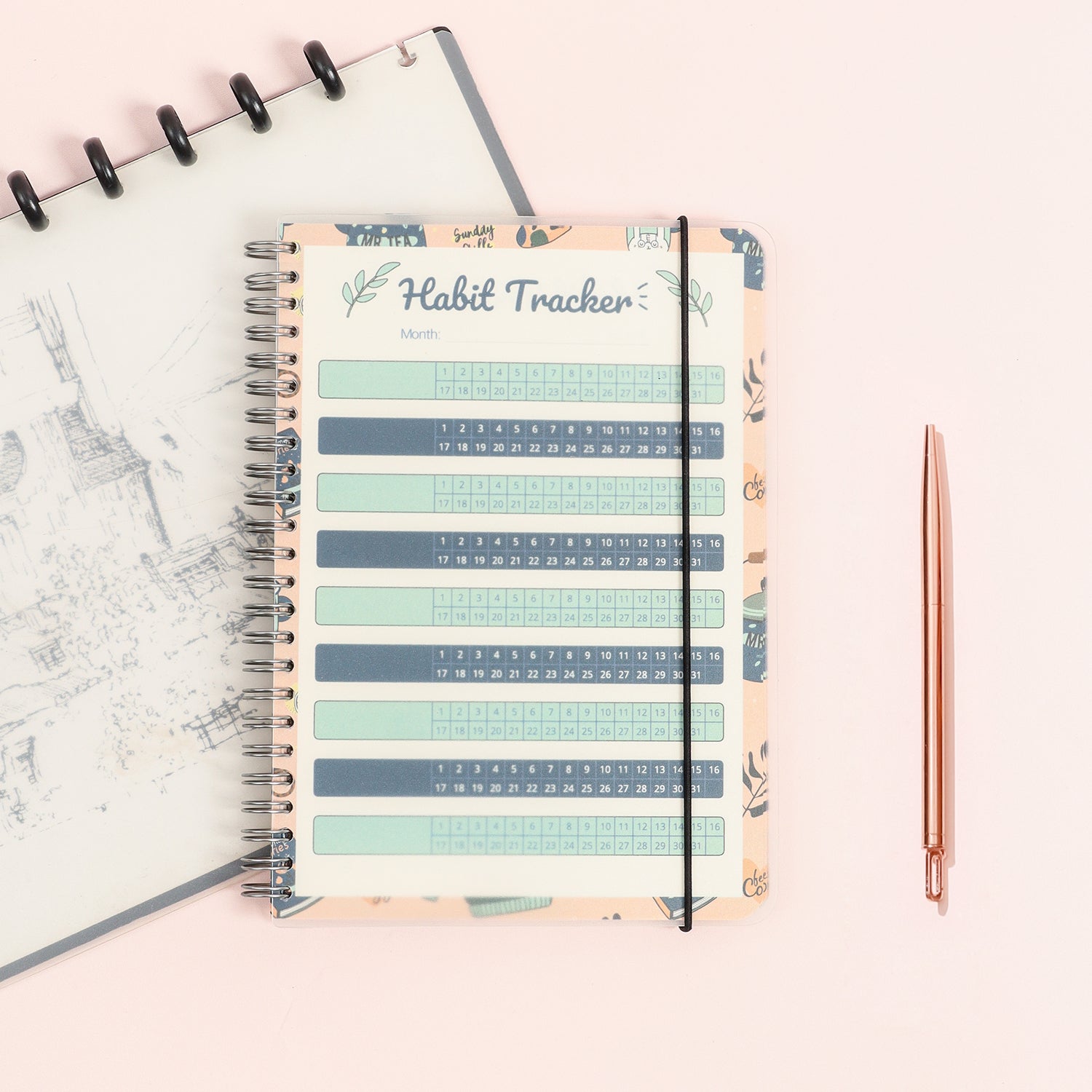 Notebook Spiral A5 - SM027 Habit Tracker 2022 by bukuqu