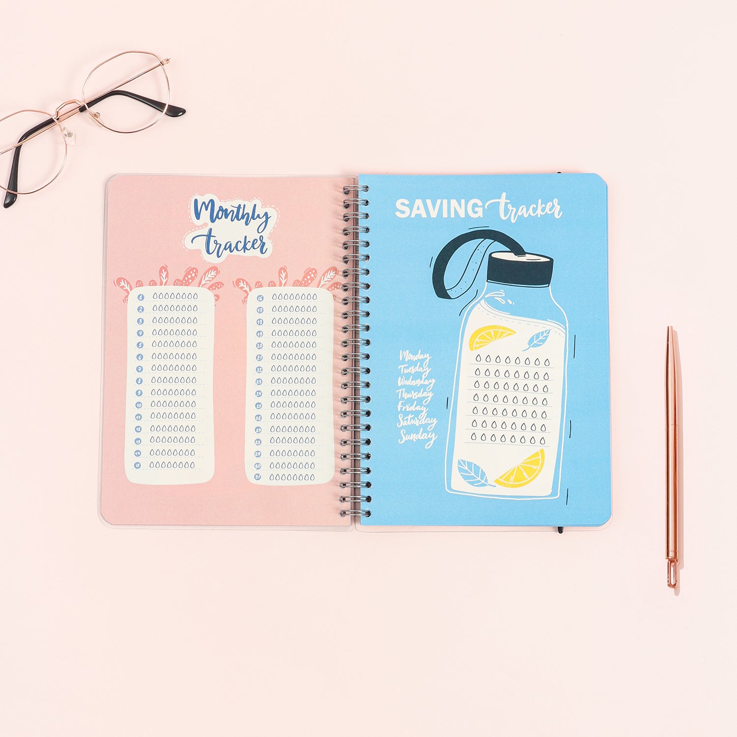 Notebook Spiral A5 - SM024 Saving Tracker by bukuqu