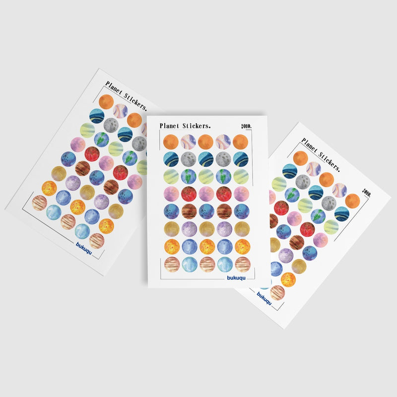 Stiker Deco Planet Sticker by bukuqu
