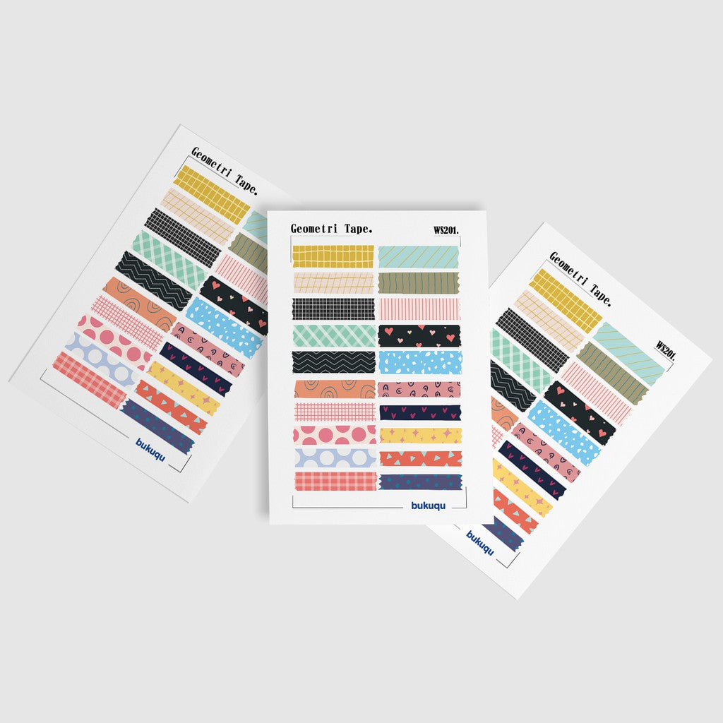 bukuqu Stiker Geometri Tape