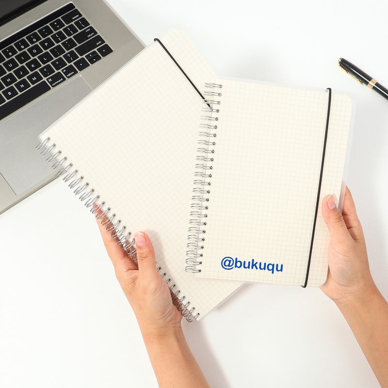 Notebook Spiral Mika A5 - Grid/Dotted - Cream Paper by bukuqu