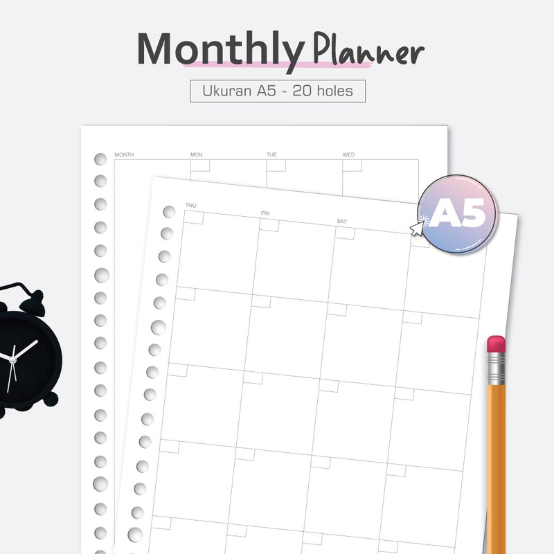 Loose Leaf A5 Monthly Planner by bukuqu