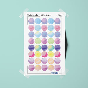 Stiker Deco Watercolor Stickers by bukuqu