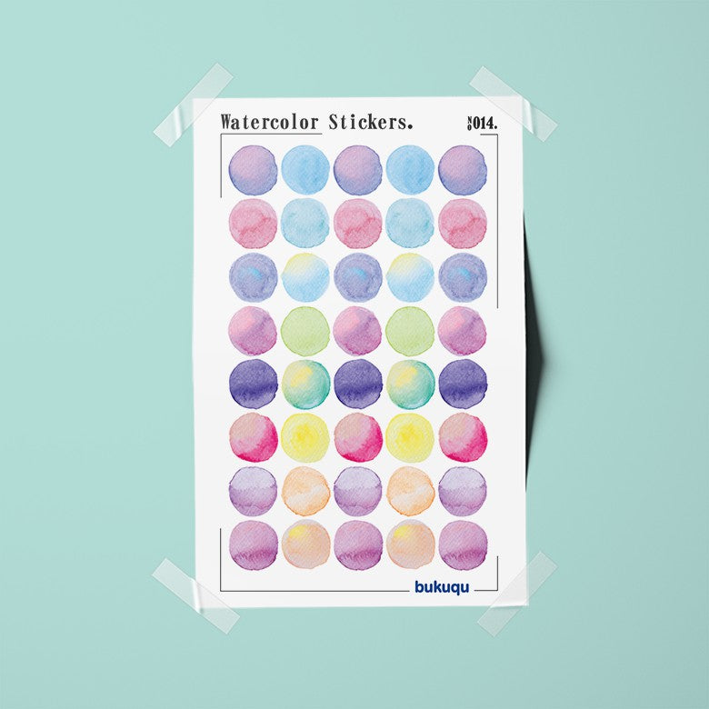 Stiker Deco Watercolor Stickers by bukuqu