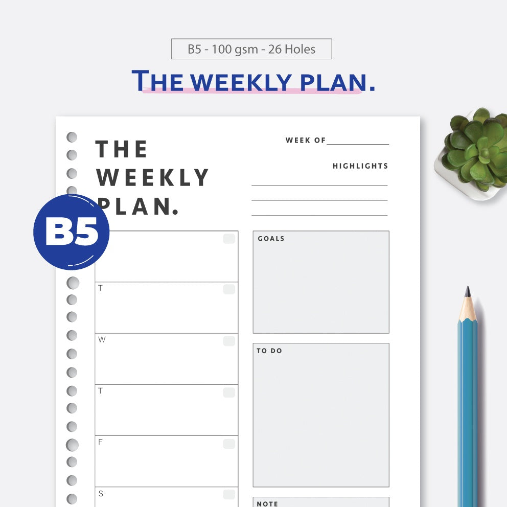 Loose Leaf B5 The Weekly Plan by bukuqu