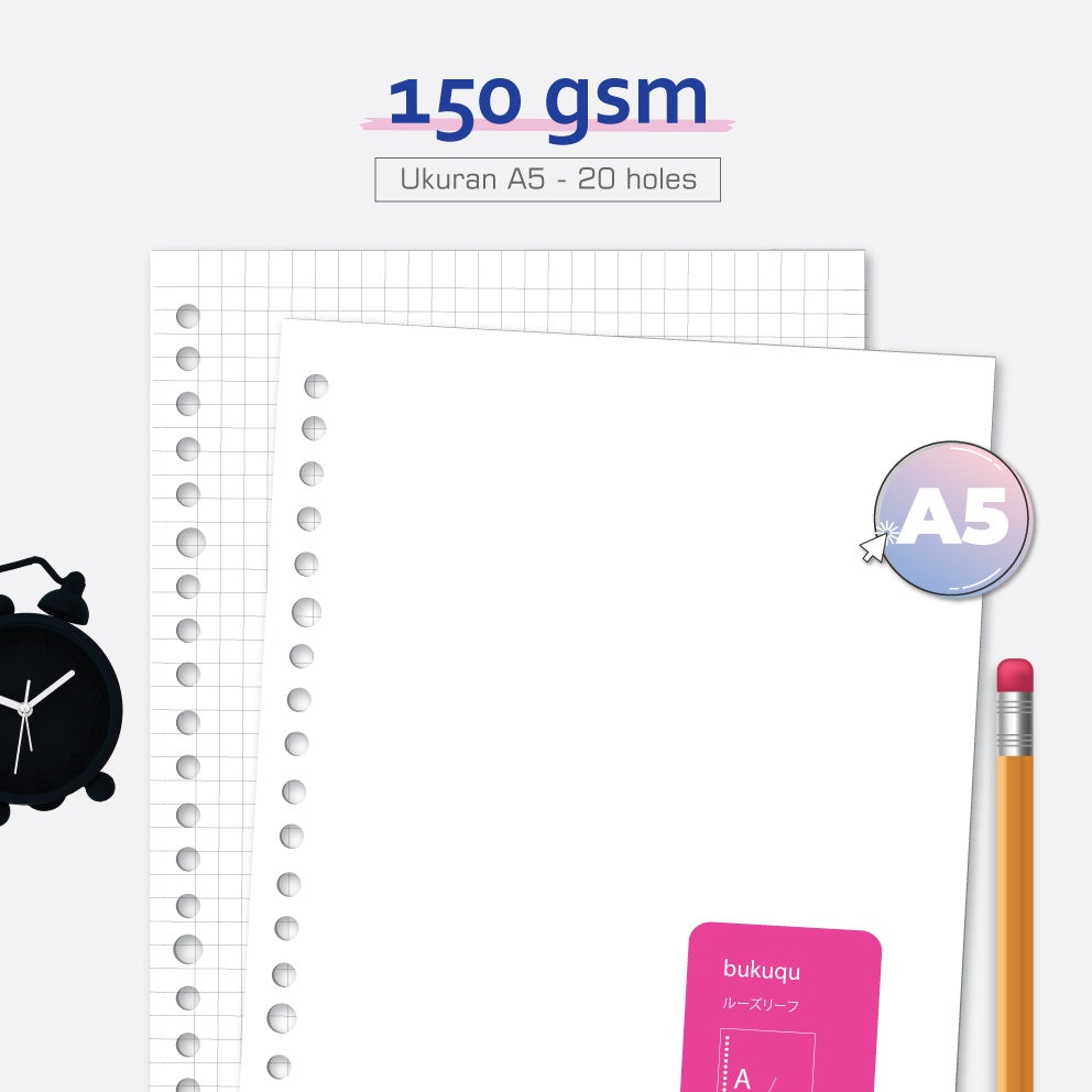 Loose Leaf A5 150 gsm by bukuqu