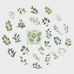 Stiker Journal Daun Hijau by bukuqu