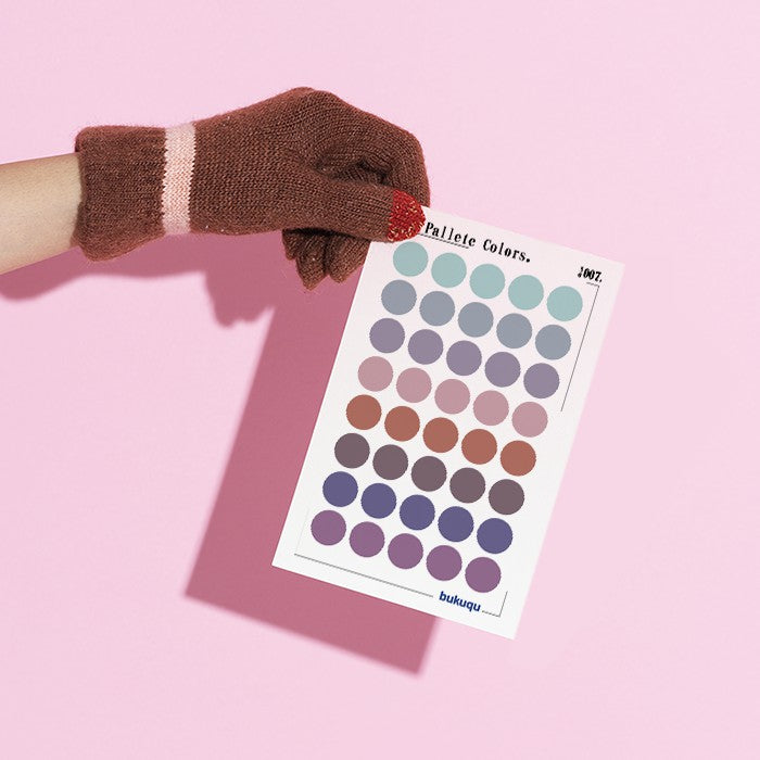 bukuqu Stiker Deco Dot Pallete Colors