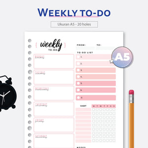 Loose Leaf A5 Weekly To do by bukuqu