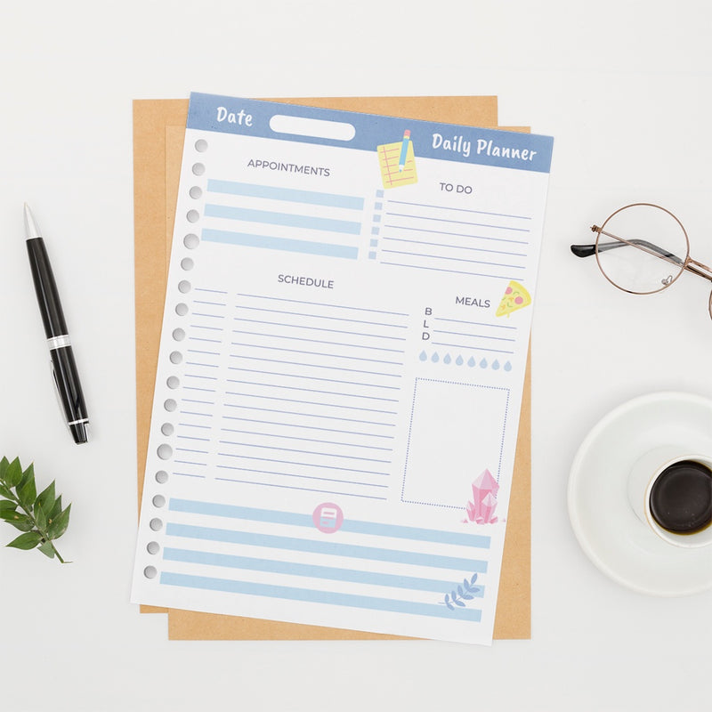 Loose Leaf A5 Daily Planner Biru 2022 by bukuqu