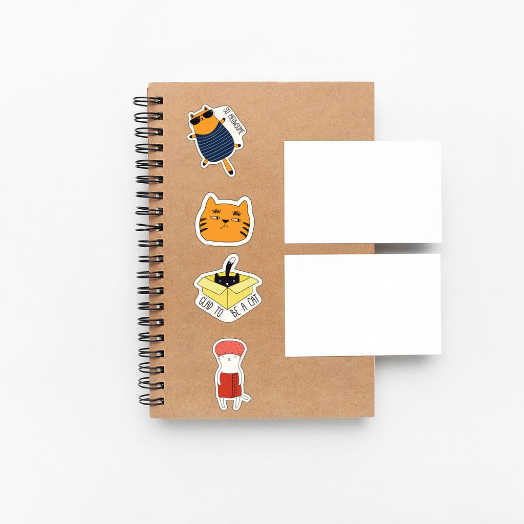 bukuqu Stiker Journal Cute Cat