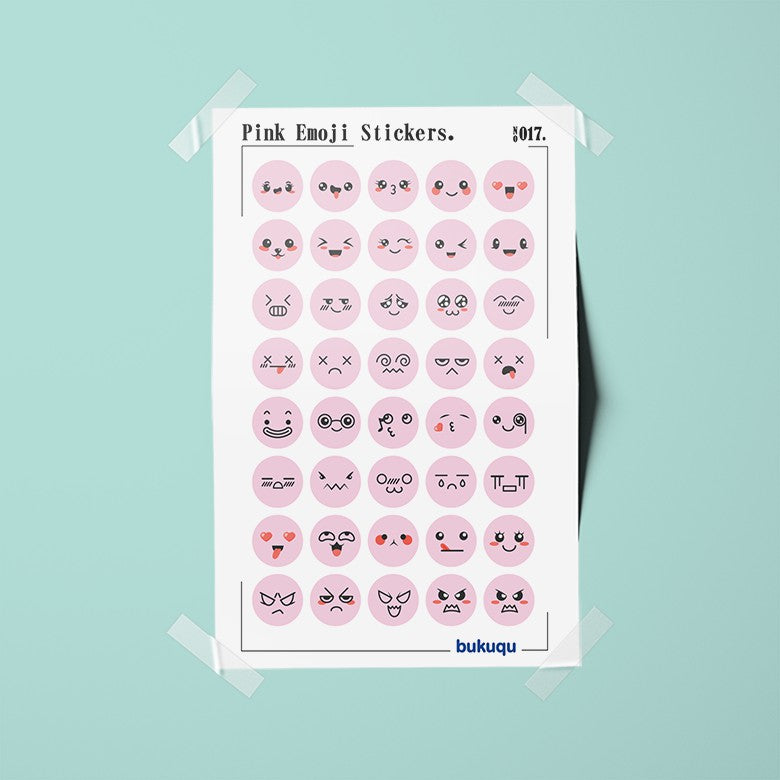 Stiker Deco Pink Emoji by bukuqu