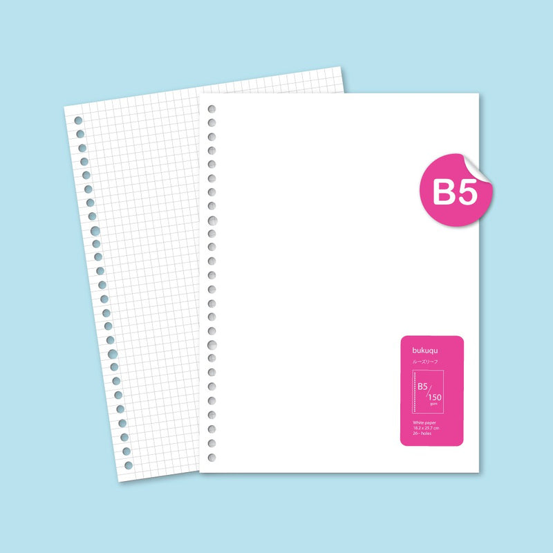 Loose Leaf B5 150 gsm White paper by bukuqu