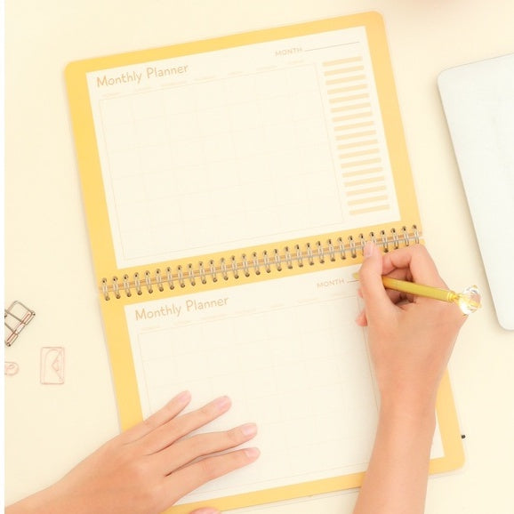 Bukuqu Notebook Spiral B5 - SM213 Monthly Planner Yellow