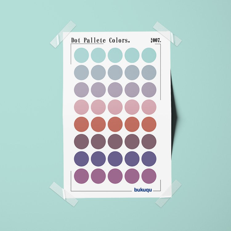 Stiker Deco Dot Pallete Colors by bukuqu