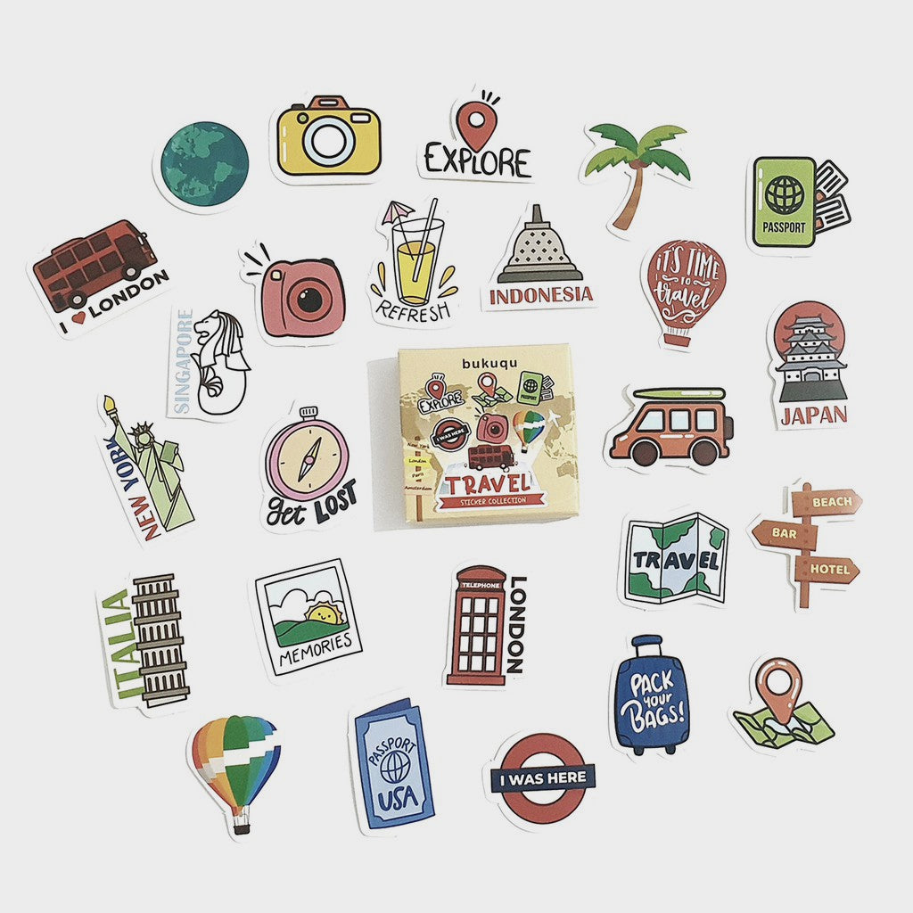 Stiker Journal Travel by bukuqu